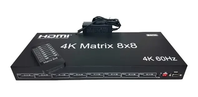 Matrix 8x8 HDMI 2.0 4K60Hz com controle remoto - EL8X8-V2.0 - Imagem 2