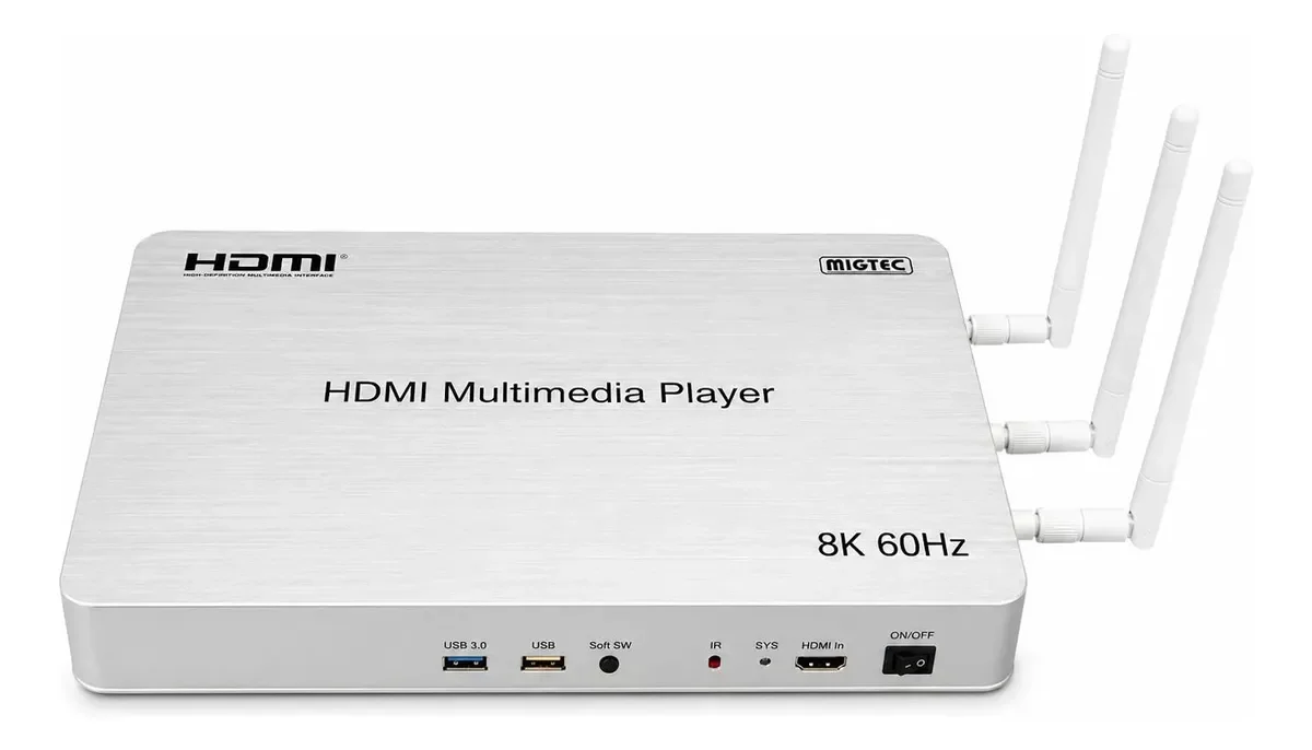 Media Player 1x10 Divisor Hdmi 2.1 8k 60hz Android 10 Telas