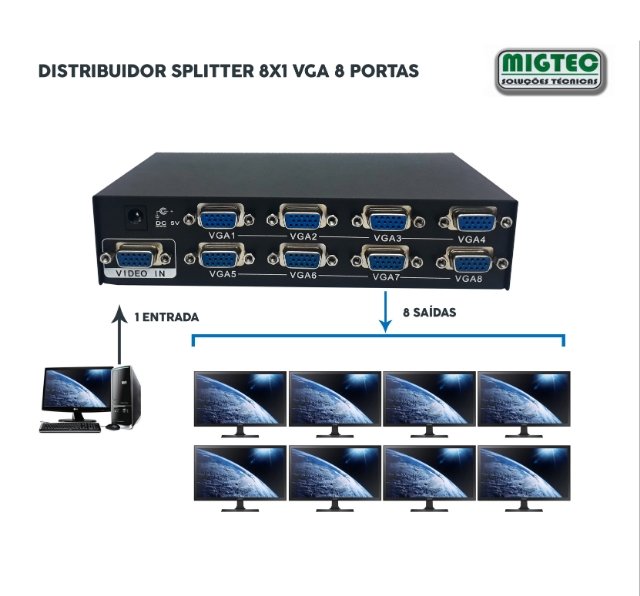 Divisor VGA 1x8 MT108VGA - Imagem 3